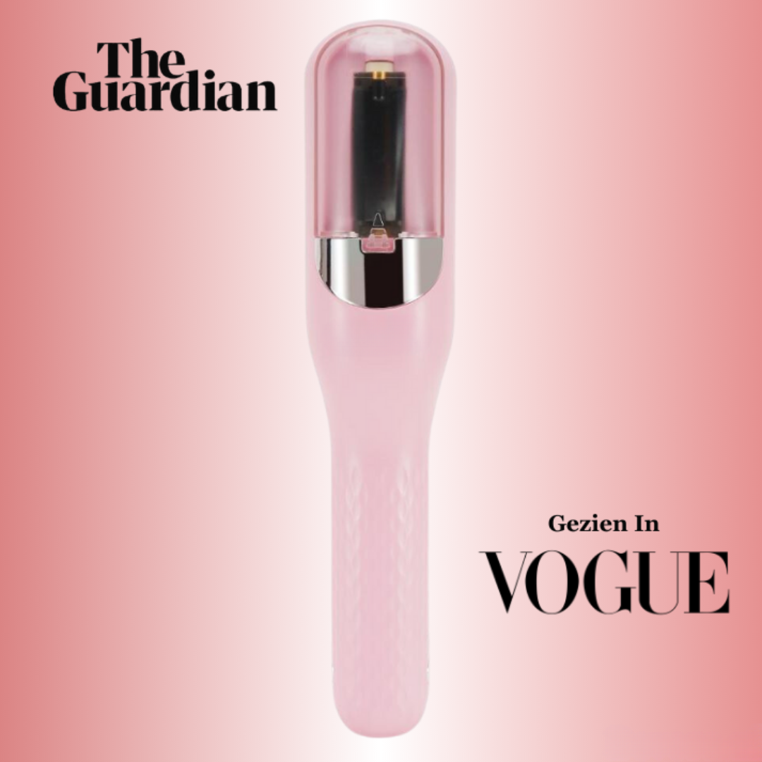 Pink split-end hair trimmer device