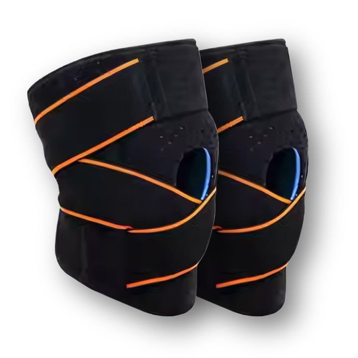 Ergonomic knee brace for athletic support during heavy lifting and running