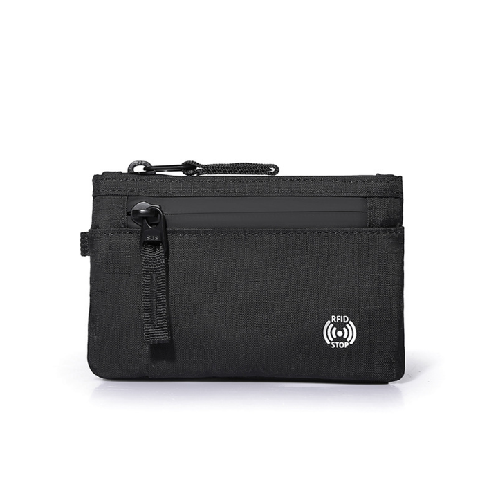 Travel accessories compact zippered wallet open view