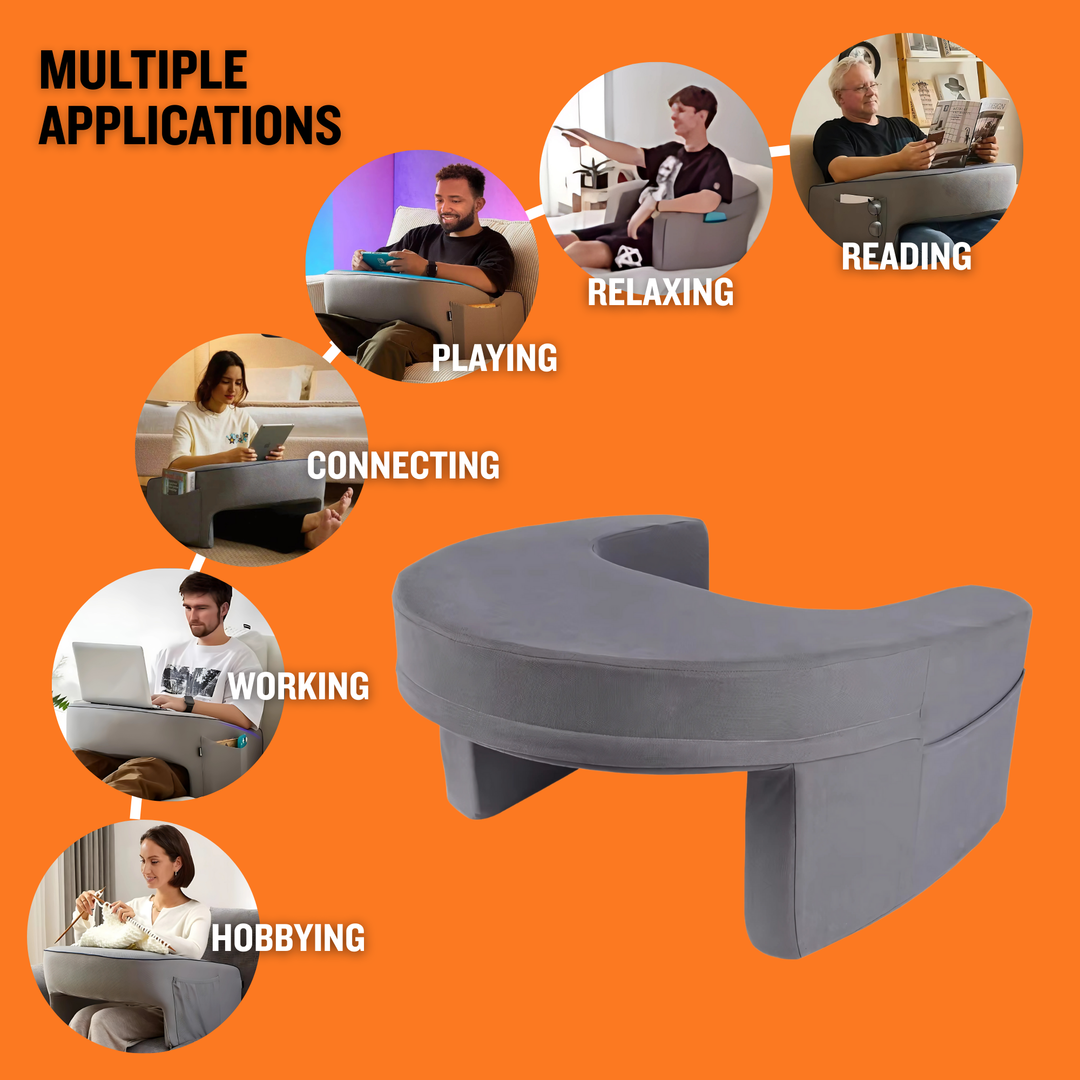 Unisex support cushion featuring plush fabric for comfortable gaming
