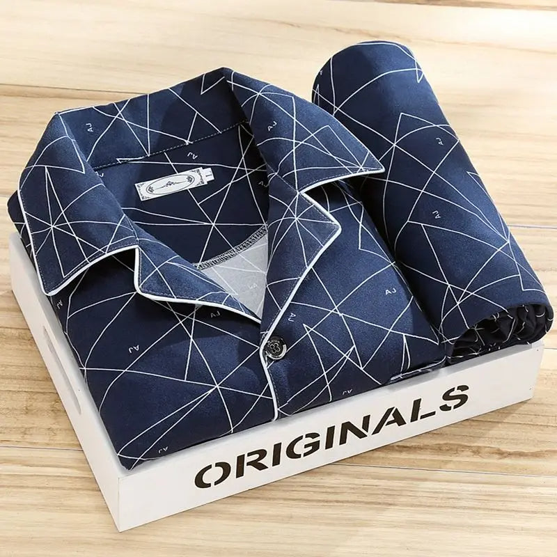 Folded mens pyjamas set, ideal nightwear and loungewear gift