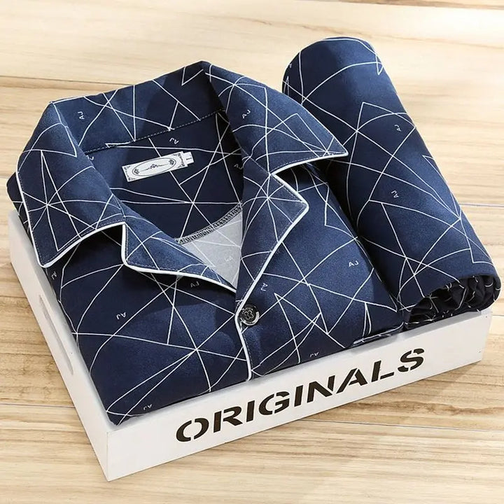 Folded mens pyjamas set, ideal nightwear and loungewear gift