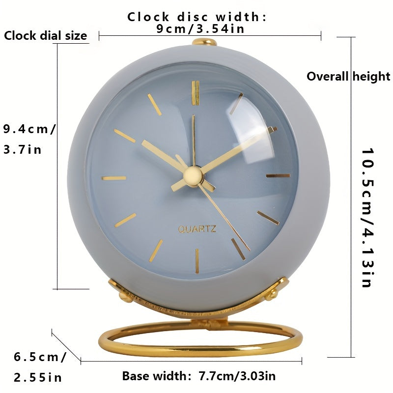 Modern minimalist desk clock close up of the dial