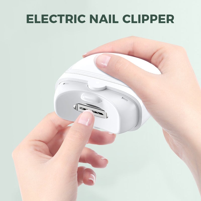 Demonstration of USB rechargeable port at the bottom of electric nail clipper