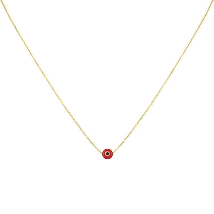 Silver protective evil eye necklace for women meaningful gift