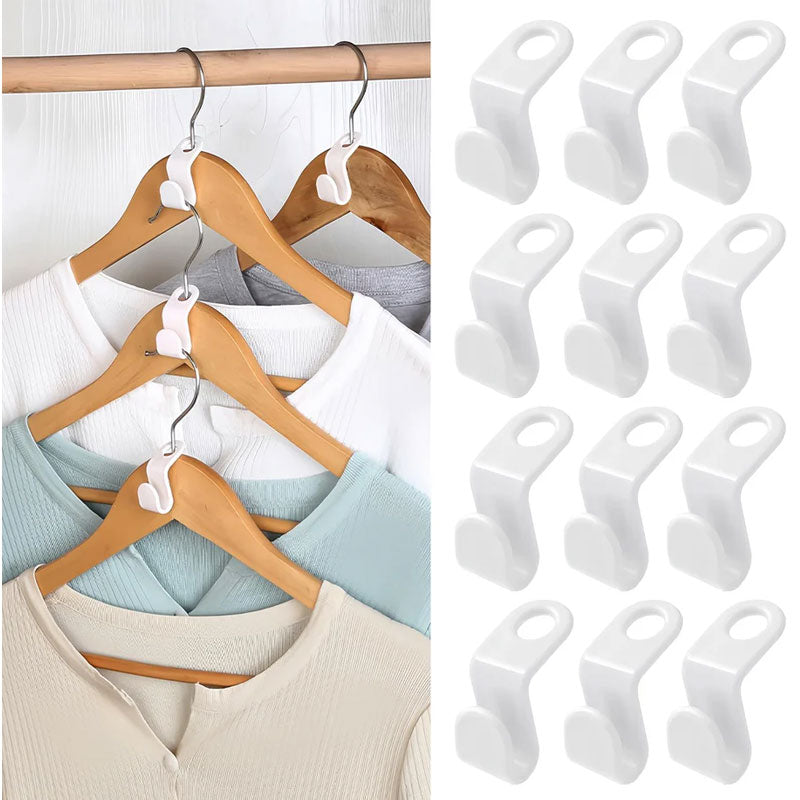 Set of wardrobe storage hooks arranged neatly for display and easy use