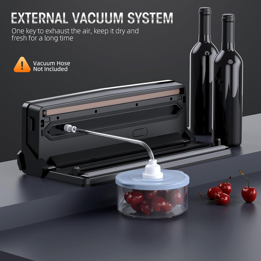 8-in-1 automatic vacuum sealing machine with built-in cutter for food storage