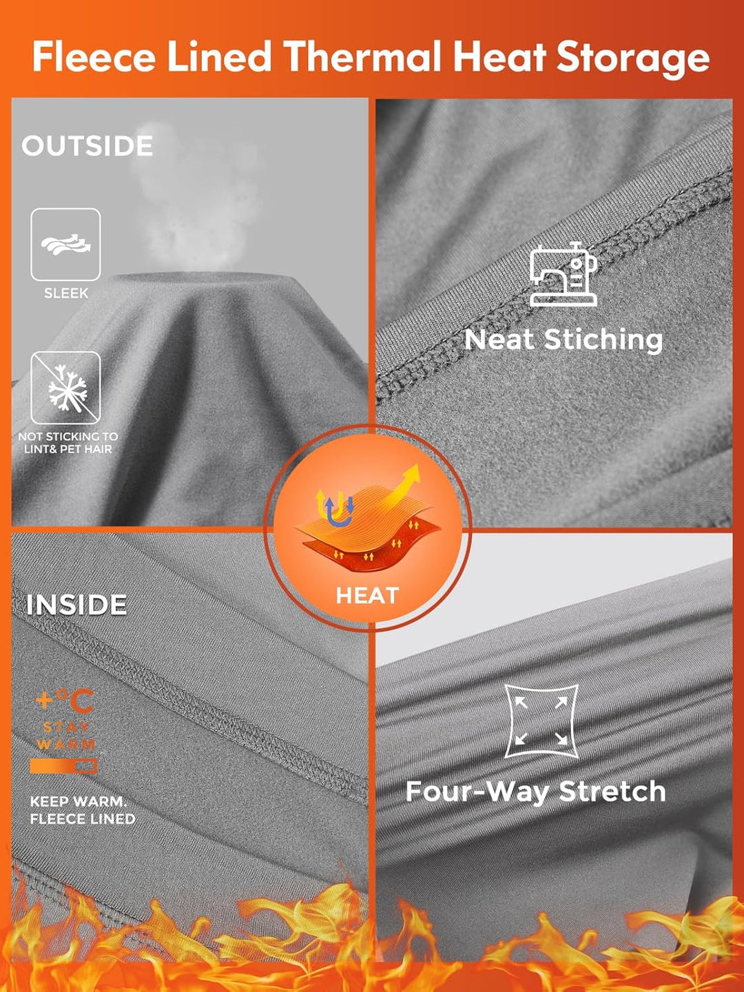Winter sportswear top showing moisture-wicking fabric feature