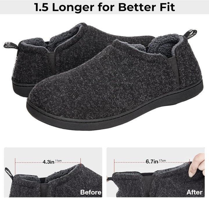 Warm slip-on footwear for men ideal for relaxing indoors