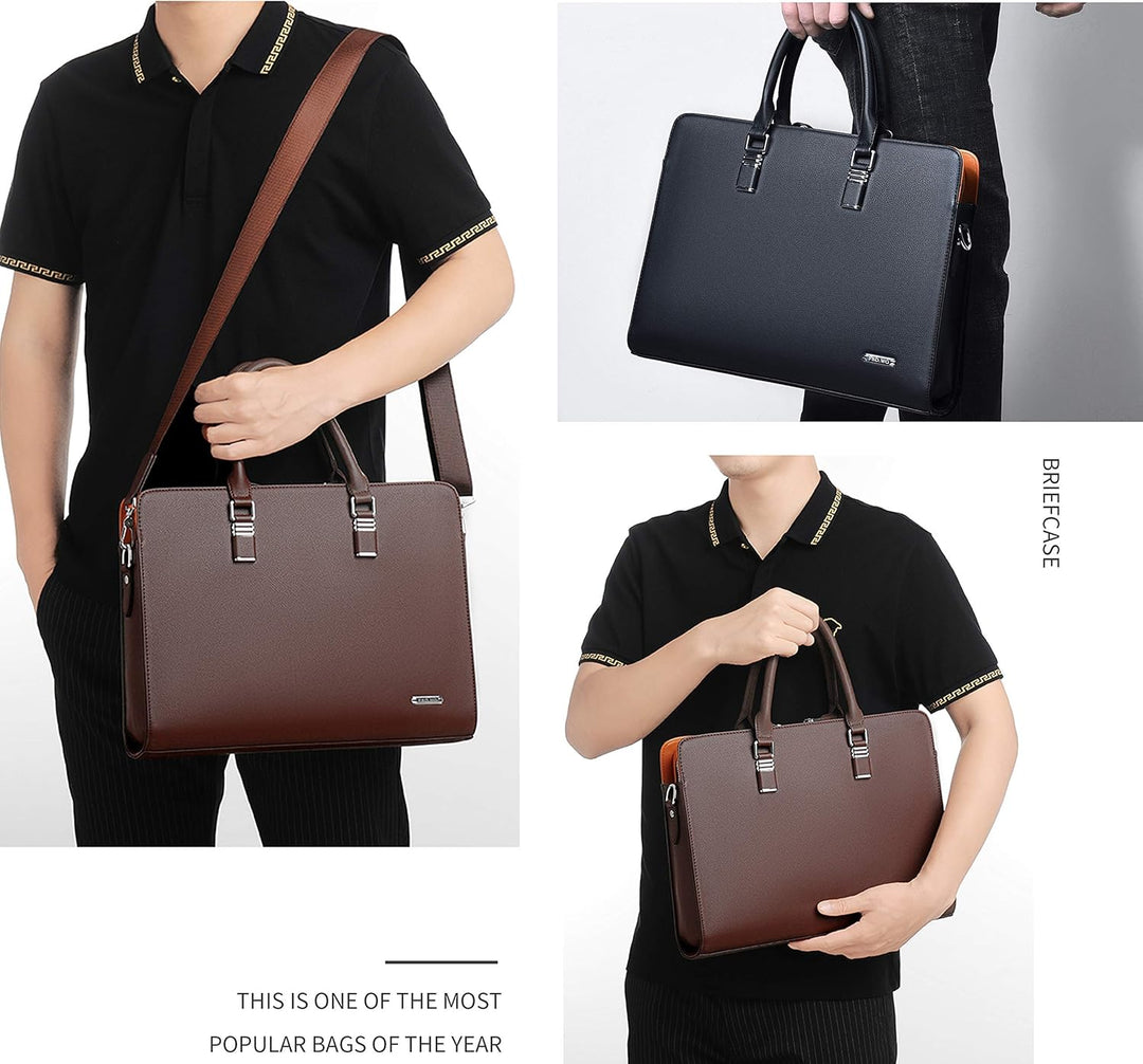 Business travel bag with detachable shoulder strap