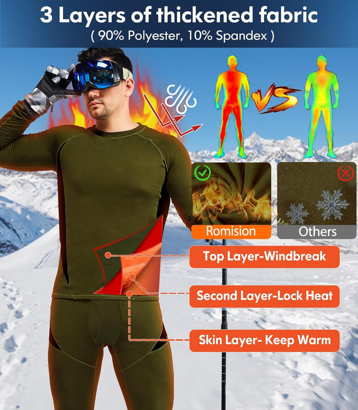 Mens activewear long sleeve thermal top front closeup