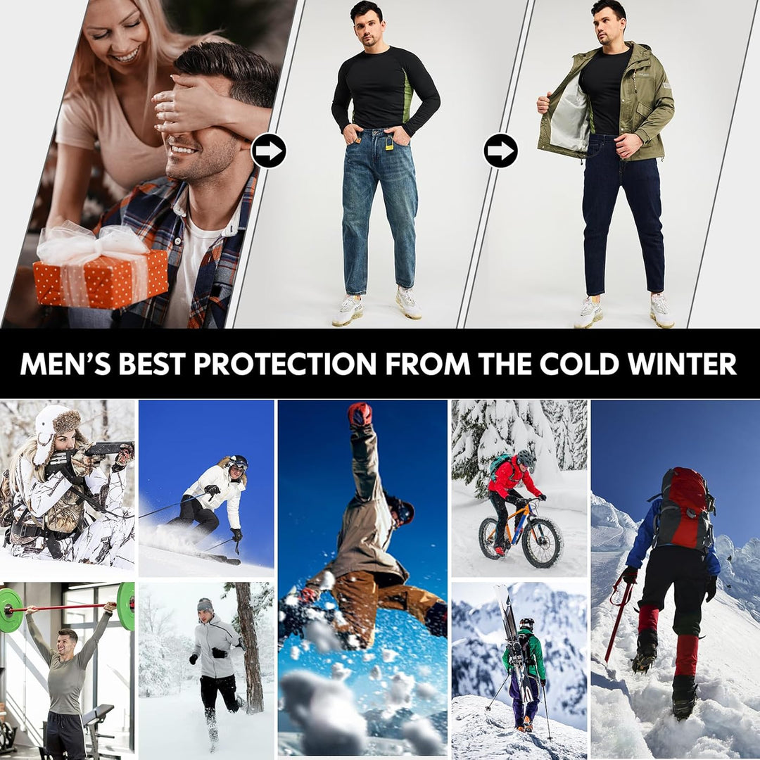 Thermal bottoms for men featuring elastic waistband for comfort