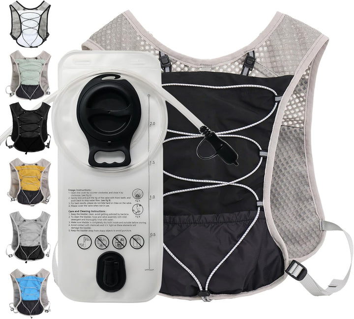 Secure chest straps on trail running vest preventing bounce during sprints