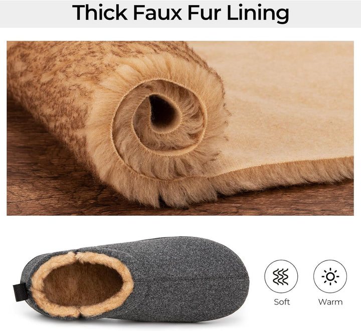 Mens casual house slippers with modern design and warm lining