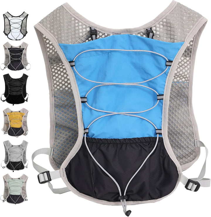 Running backpack with adjustable straps and secure fit for trail runners