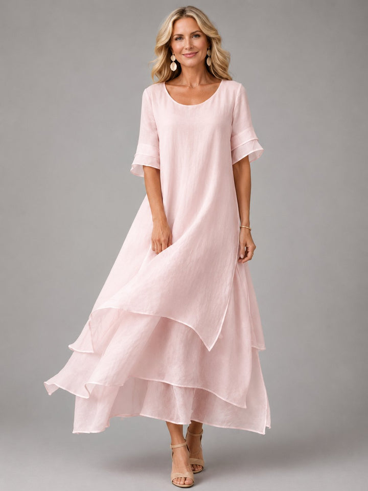 Women's Peggy Flowing Grace Maxi Dress front view in vibrant summer style