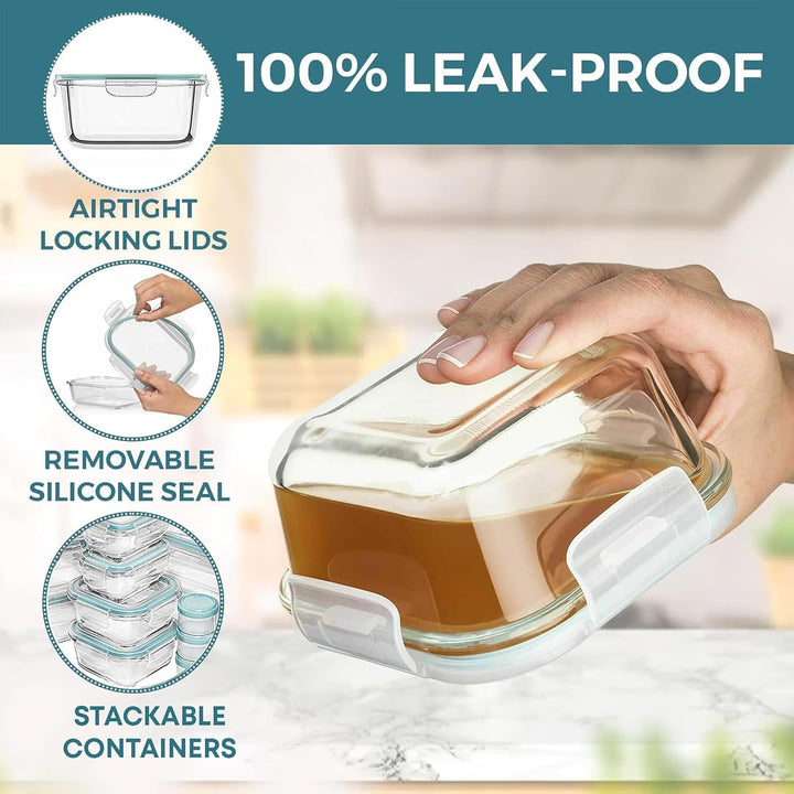 Demonstration of 100 percent leak proof airtight glass container being held sideways