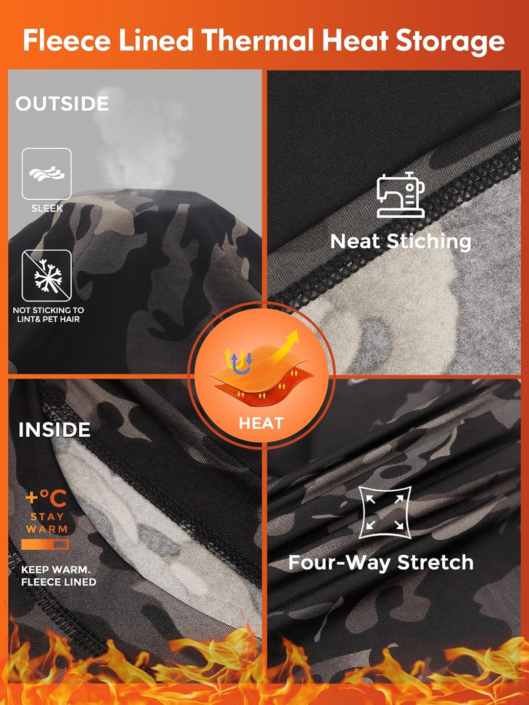 Thermal top and bottoms packed inside a travel storage bag