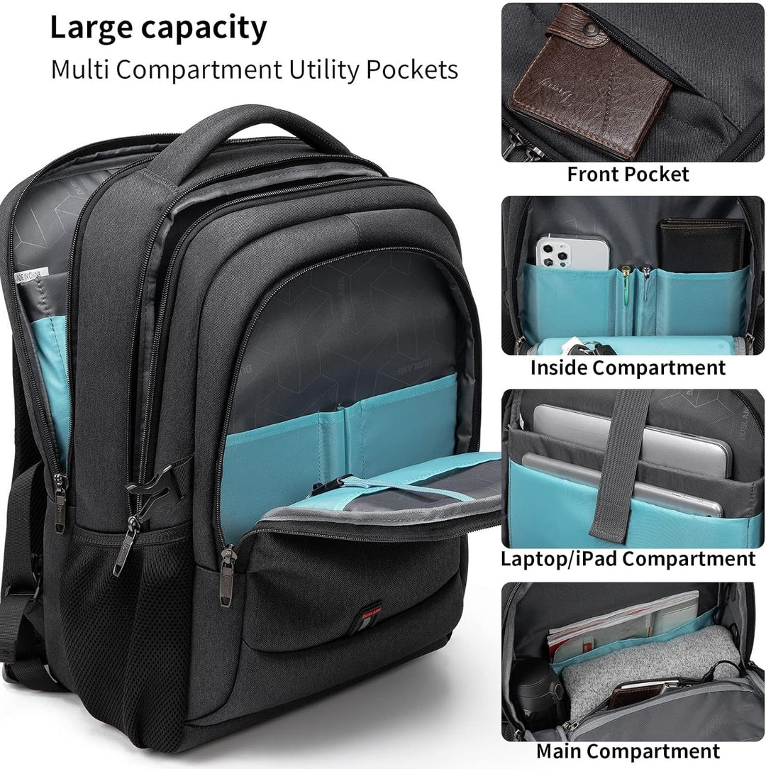Secure passport pocket tucked against the lower back panel