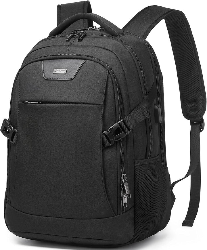 College student studying in the library with the campus bookbag