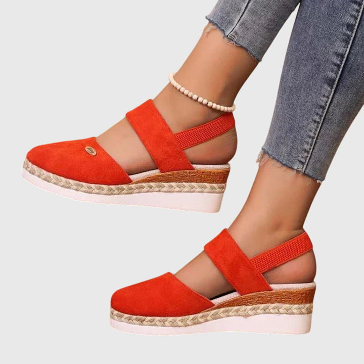 Casual womens sandals featuring breathable upper and chunky sole
