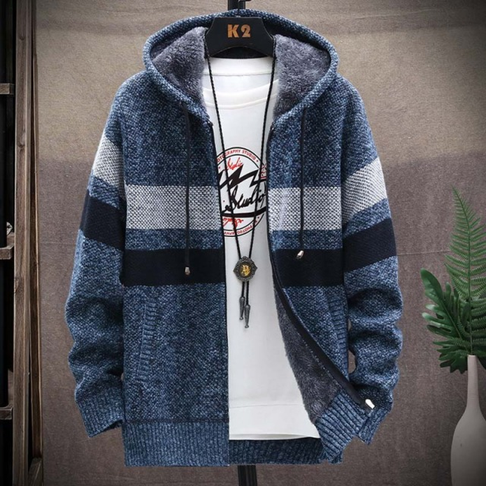 Quade | Men’s Hooded Zip-Up Knit Jacket