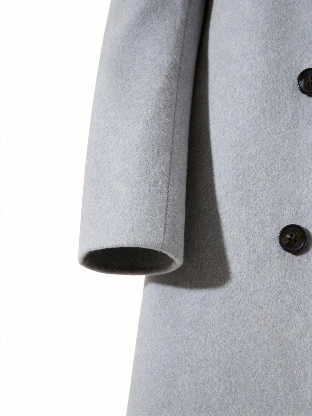 Alternative color option of the men's trench coat in timeless black.