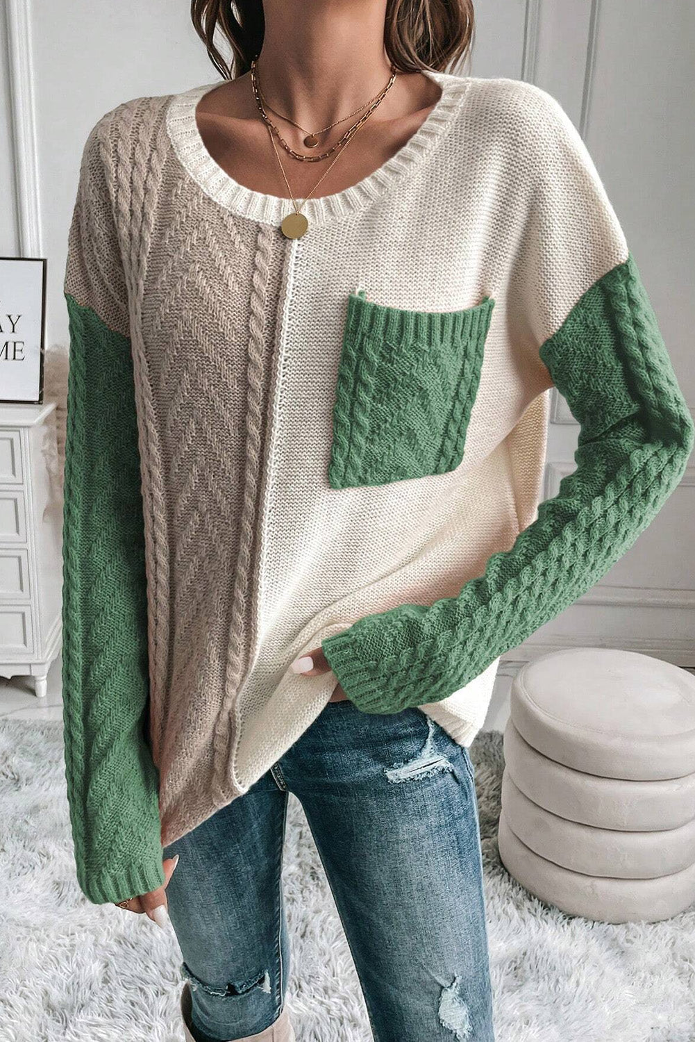 Meadowlyn | Women’s  Crew Neck Knit Sweater