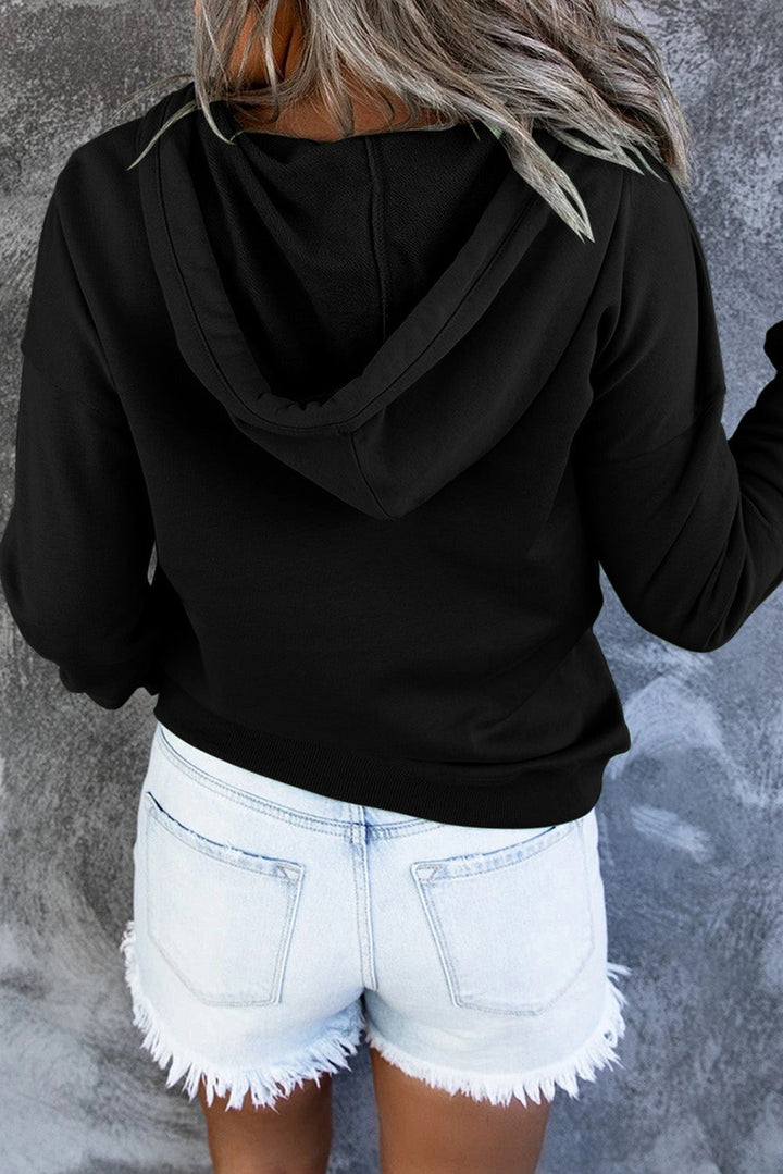 Lila purple casual hoodie for women, front display