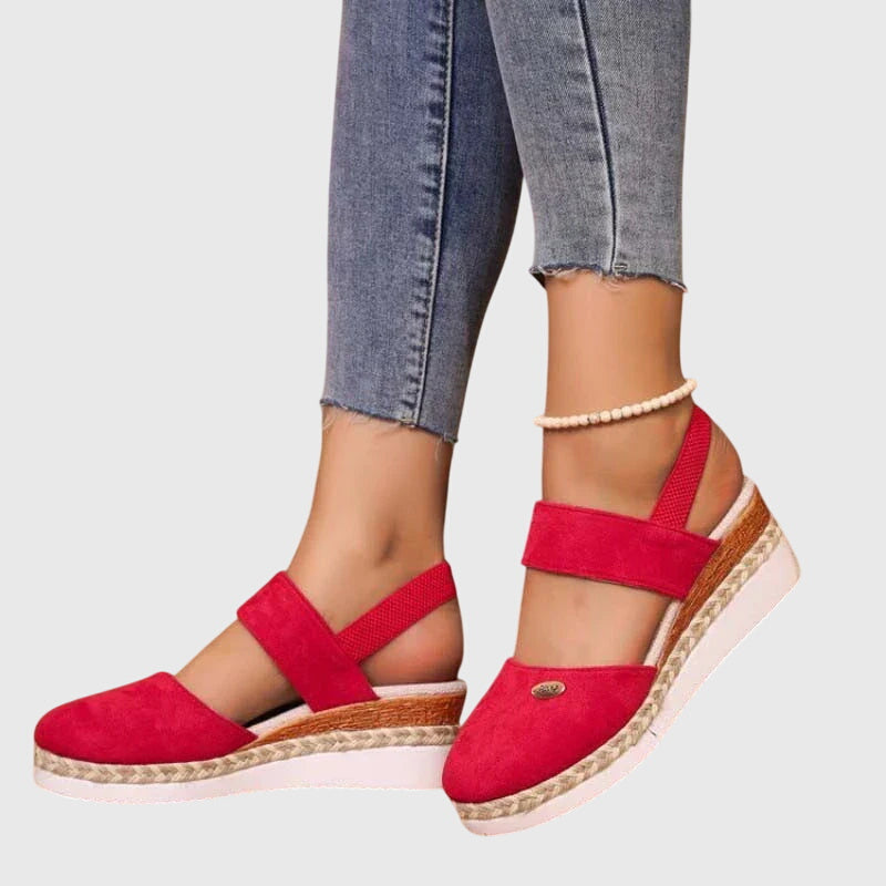 Stylish platform sandals for women showcasing cushioned orthotic footbed