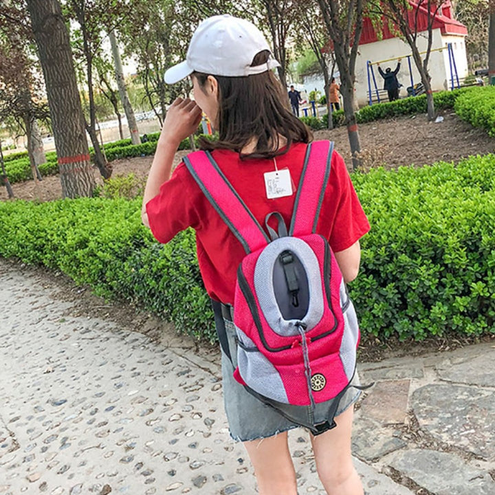 Pet carrier backpack for travel with comfortable padded shoulder straps
