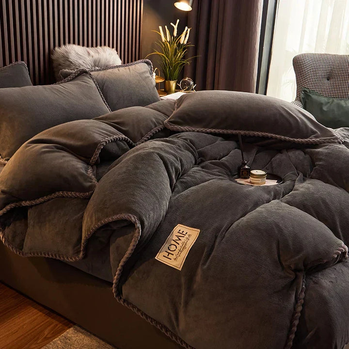 Ultra soft fleece duvet cover set designed for ultimate warmth and comfort