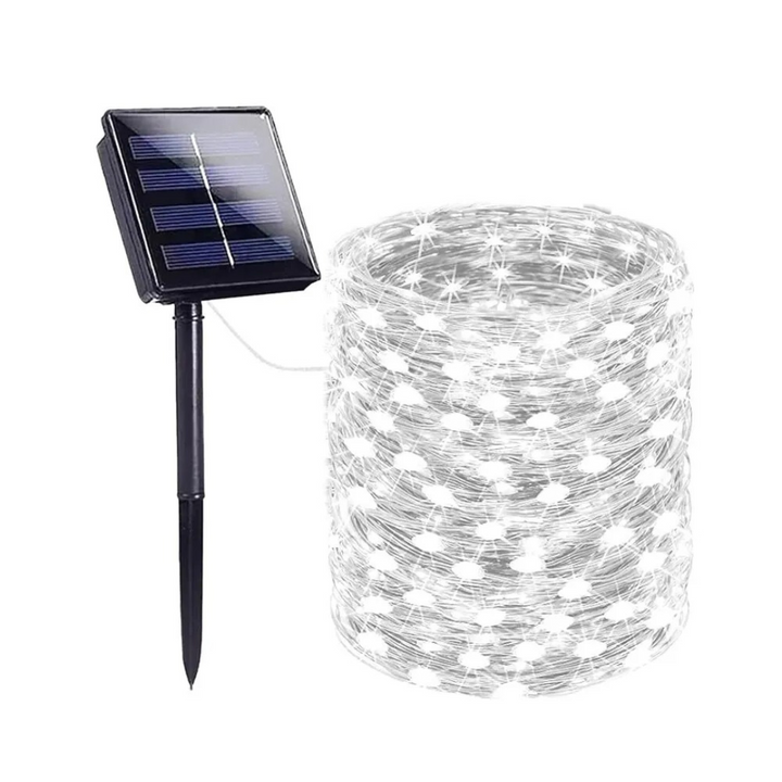 Decorative patio decor lighting featuring warm white LED bulbs