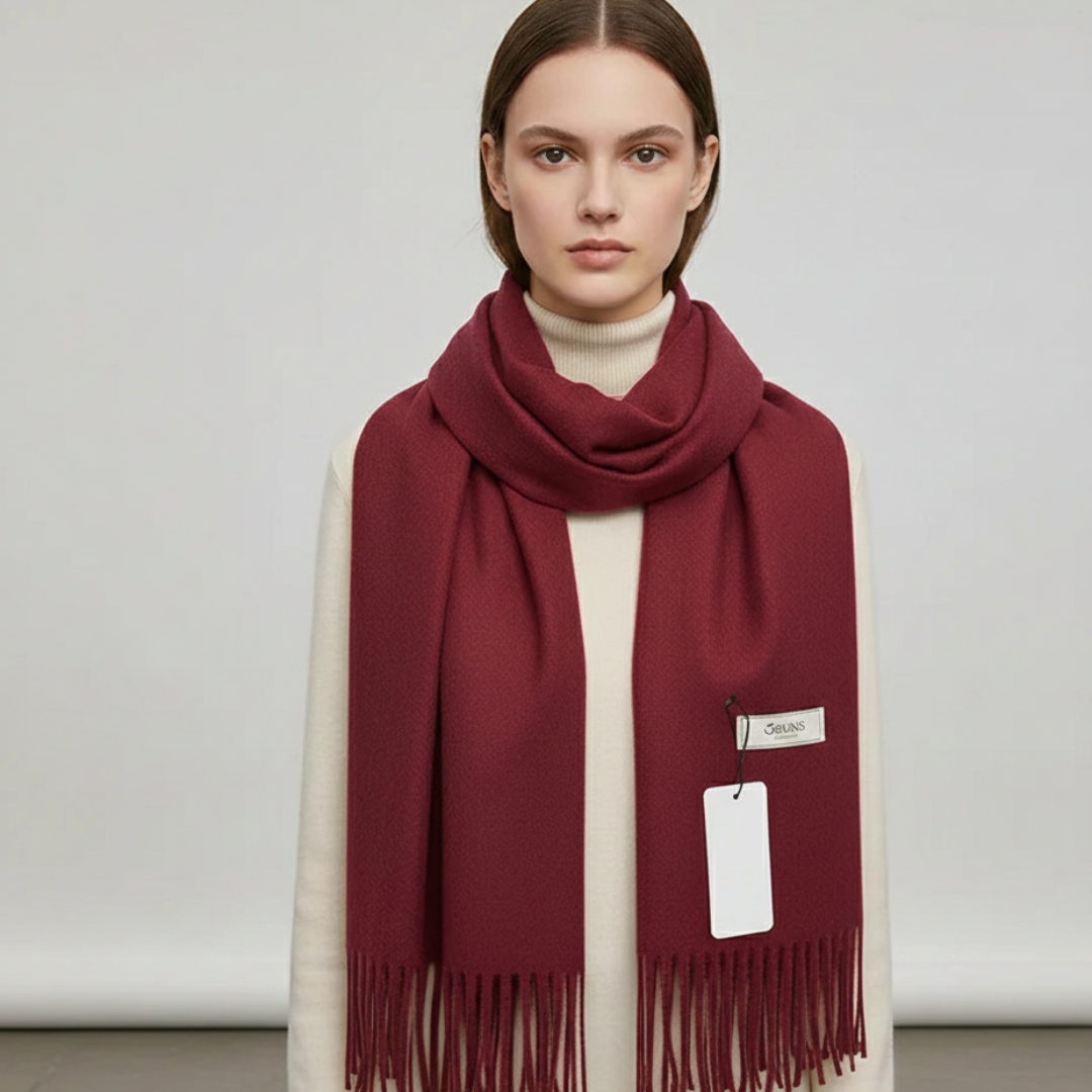 Plain solid color winter scarf for women cold protection