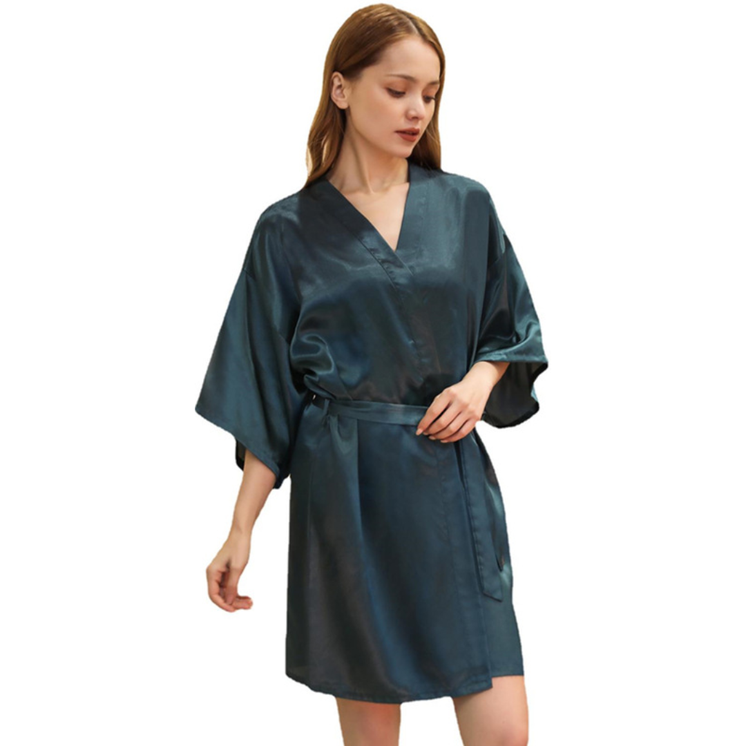 Comfortable short bathrobe for women ideal relaxing at home