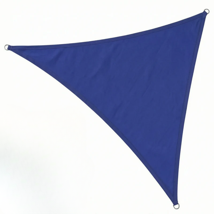 Detailed view of heavy-duty stitching and corner D-ring on the outdoor shade sail