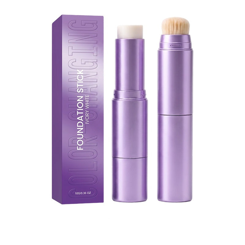 Women's 2-in-1 color-changing foundation stick in ivory shade