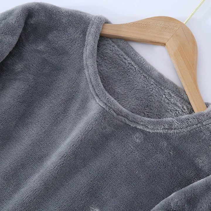 Plush sleepwear outfit for men in stylish winter colors