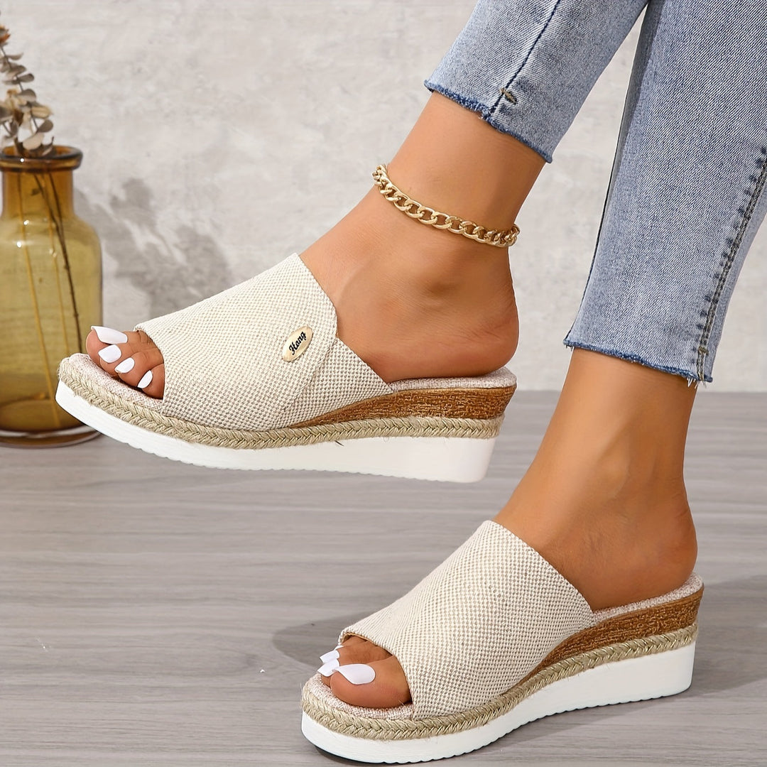 Minimalist slip on shoes with comfortable foam wedge platform