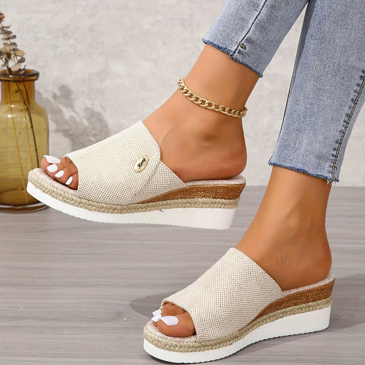 Minimalist slip on shoes with comfortable foam wedge platform