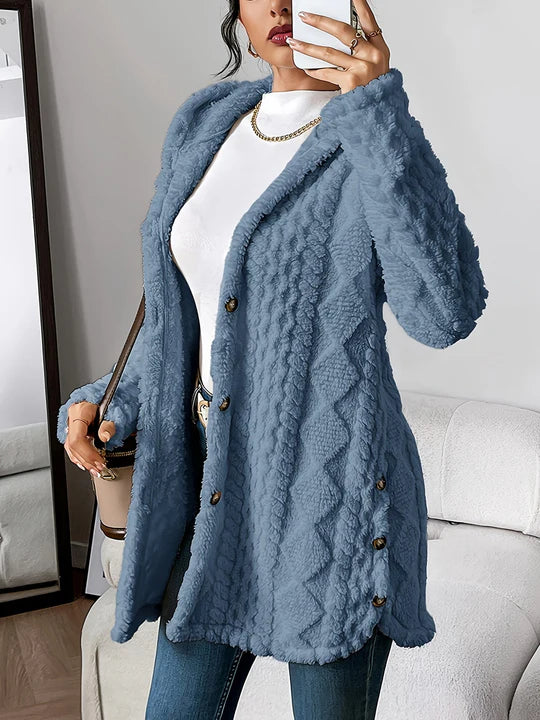 Lana | Women’s Plush Hooded Knit Cardigan