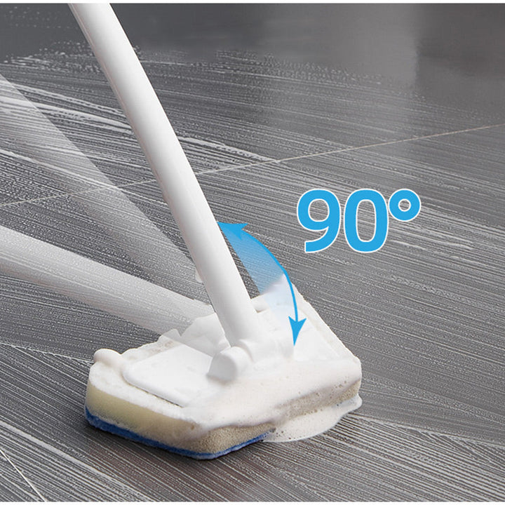Close-up of the 90 degree pivoting head on the cleaning brush