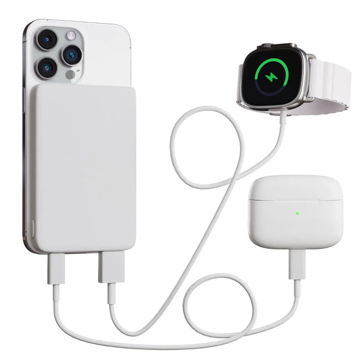 Universal wireless MagSafe power bank 10000 mAh showing front view