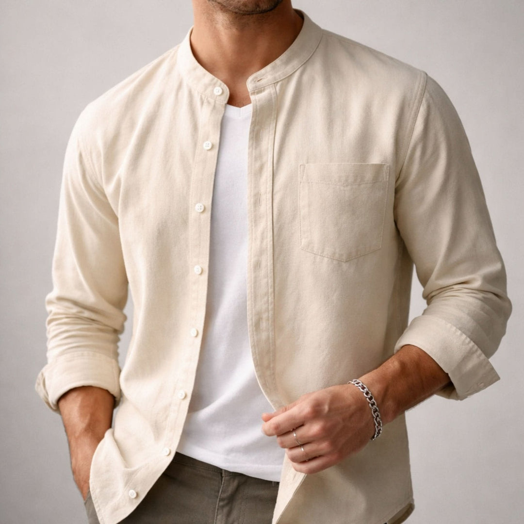 Lifestyle shot of men's smart casual shirt