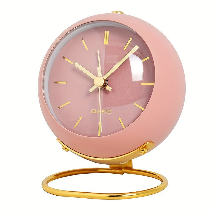 Silent sweep movement table clock on modern office desk
