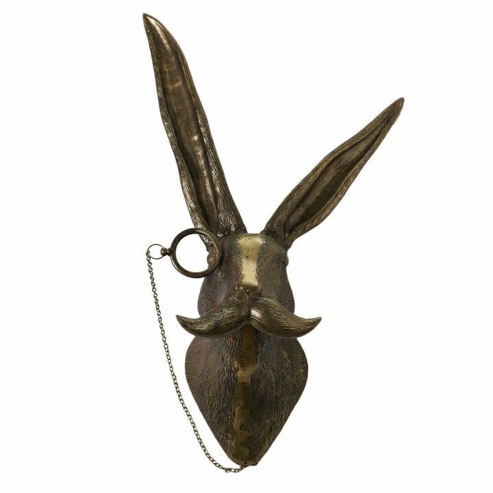 Charming decorative animal head wall art piece enhancing modern living room interior styling