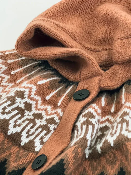 Mikhaela | Women’s Fair Isle Hooded Cardigan