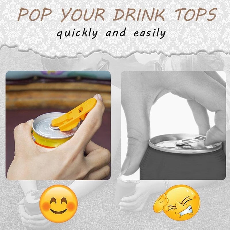 Handheld barbecue tool and kitchen gadget for removing drink tabs