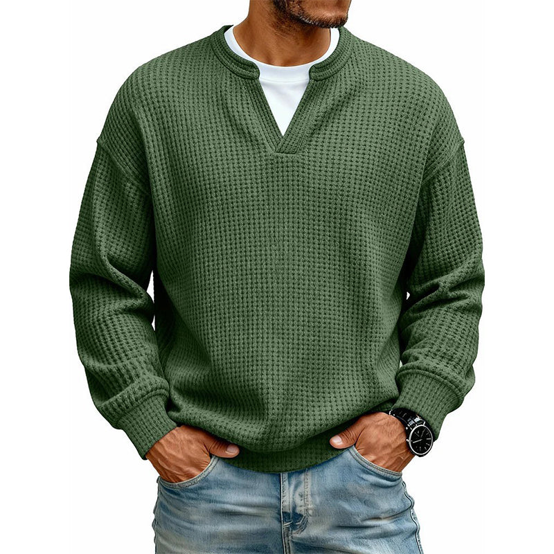 Mens fashion long sleeve t-shirt styled for casual daily comfort