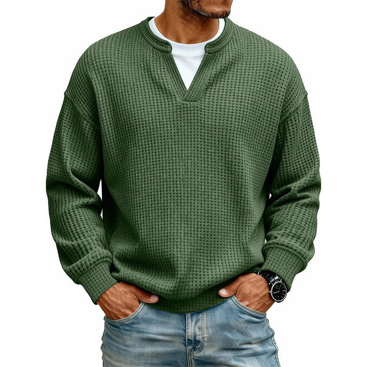 Mens fashion long sleeve t-shirt styled for casual daily comfort